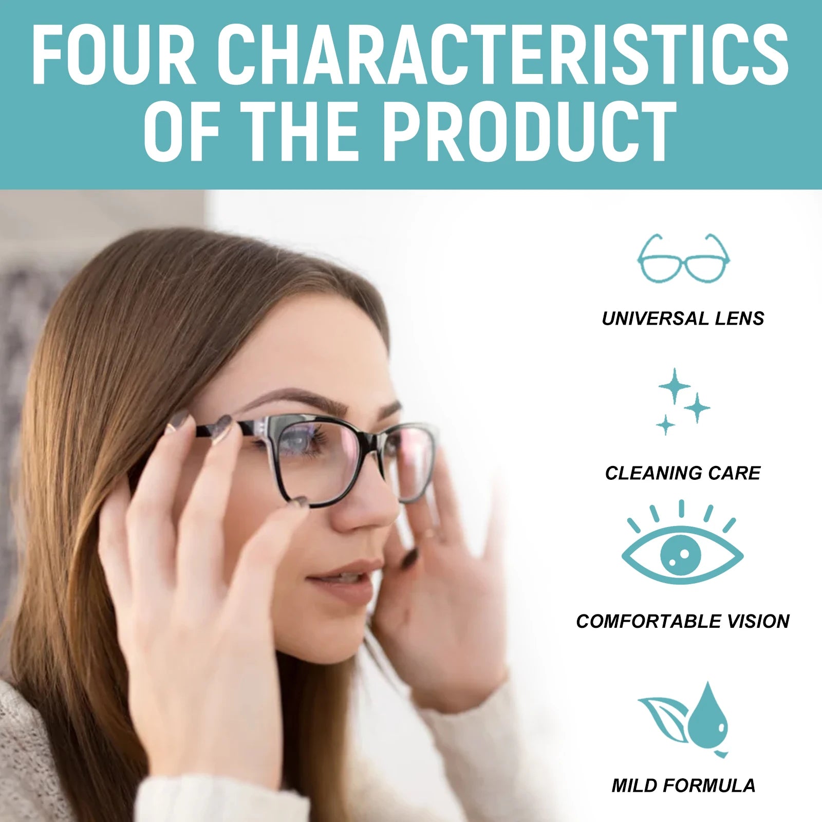 Eyeglass Lens Cleaner Spray Anti Fog Glasses Care Instant Clear Vision Oil Stain Remover Sunglasses Screen Cleaning Kit 100ml
