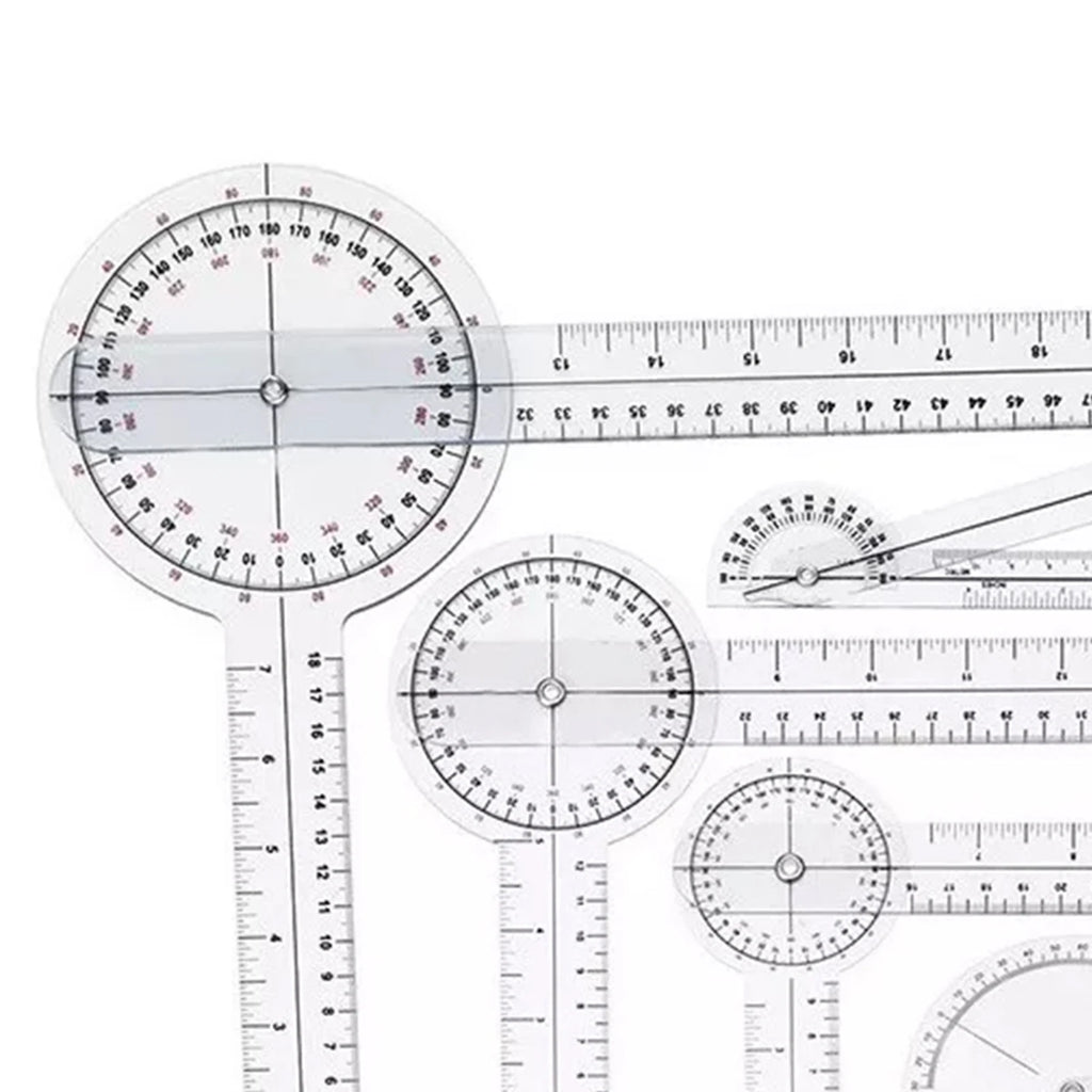 Protractor Goniometer  Goniometer Set PVC Transparent Clear Scale Wear Resistant Angle Ruler for Orthopedics