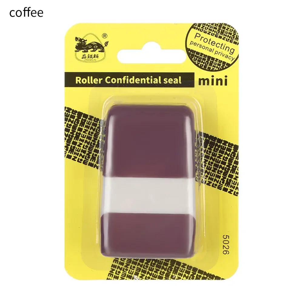 Portable Seal Applicator Confidential Stamp Identity Protection Roller Stamps Express Privacy Random Code Photosensitive Stamps
