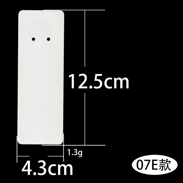 50pcs/lot Muti-size Keyrings Paper Cards White Black Packing Cards for Jewelry Keychain Display Cards Holder Retail Price Tags