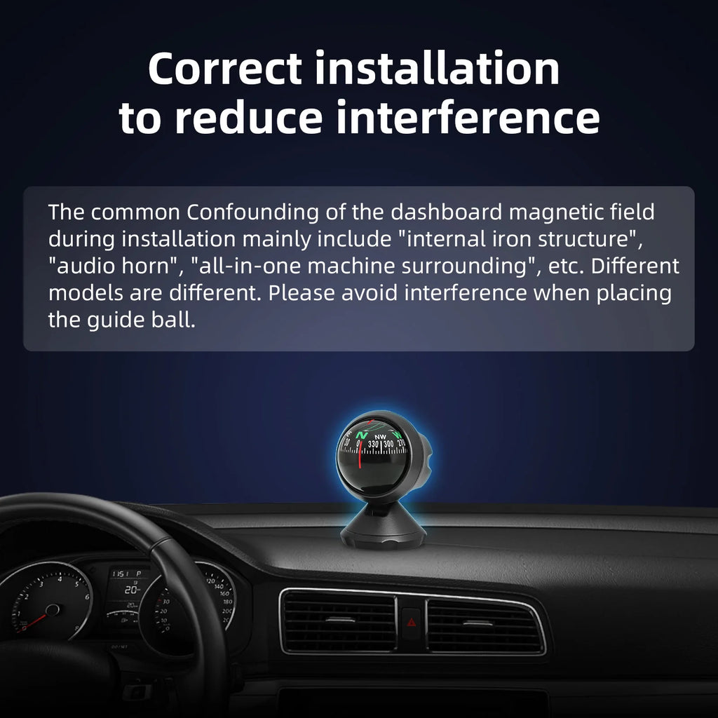 Multifunctional Compass Portable Compact Navigation Device Universal Outdoor High Precision Compass For Car Boat Moto Bicycle