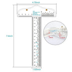1PC 6 inches T-Square Ruler Clear Acrylic Inches And Metric Measurements Straight Ruler DIY Drawing Tool Art Supplies Stationery