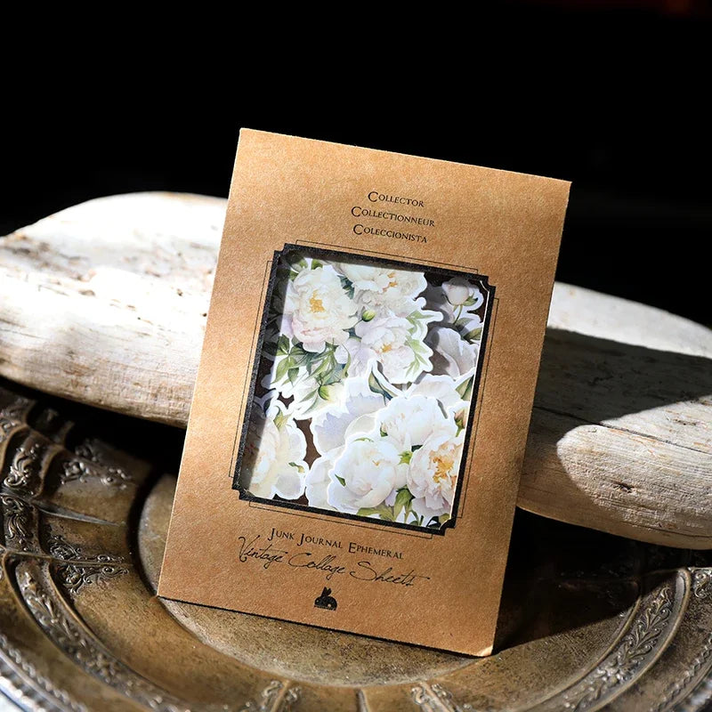 Vintage Mottled Clip Lady Hand Cardstock DIY Junk Journal Collage Flower Frame Door Craft Paper Thick Card Material Scrapbooking