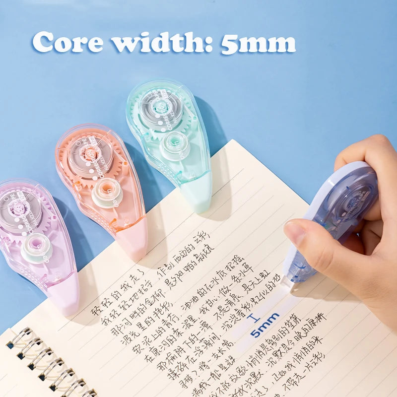 Deli Correction Tape Set Portable White Tape for Kids Writing Error Masking Correction Stationery Core Width 5mm