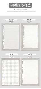 Translucent Frosted Notebook Inner Core Planner Binder Accessories Diary Stationery School Supplies A5 B5