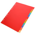 12 Pieces A4 11 Hole Index Page Dividers Notebook Plastic Binder Separators Pp Material Classification Tabs Office Supplies