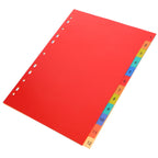 12 Pieces A4 11 Hole Index Page Dividers Notebook Plastic Binder Separators Pp Material Classification Tabs Office Supplies