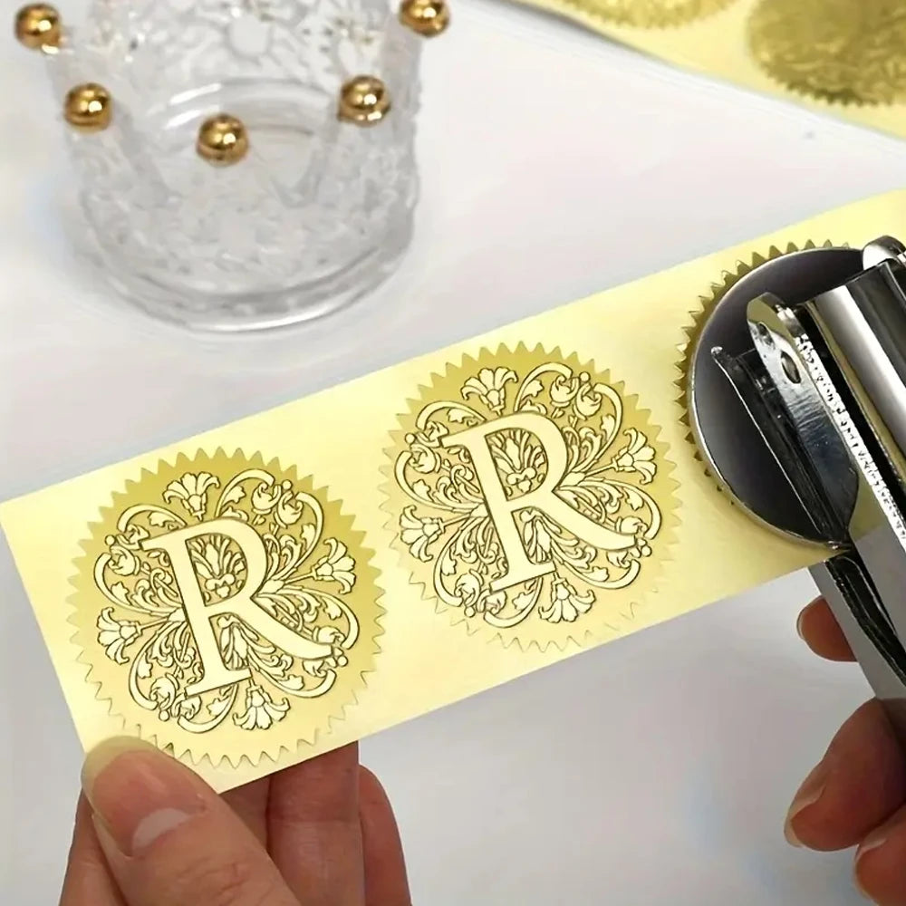 Customized Embosser Stamp Private Logo Customization Library Book Invitation Wedding Embossing Stamp Company Paper Leather Seals