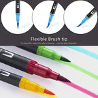 Vibrant Double-Ended Watercolor Markers – Art Set for Drawing & Crafts, Durable Plastic Bodies, Christmas Gift