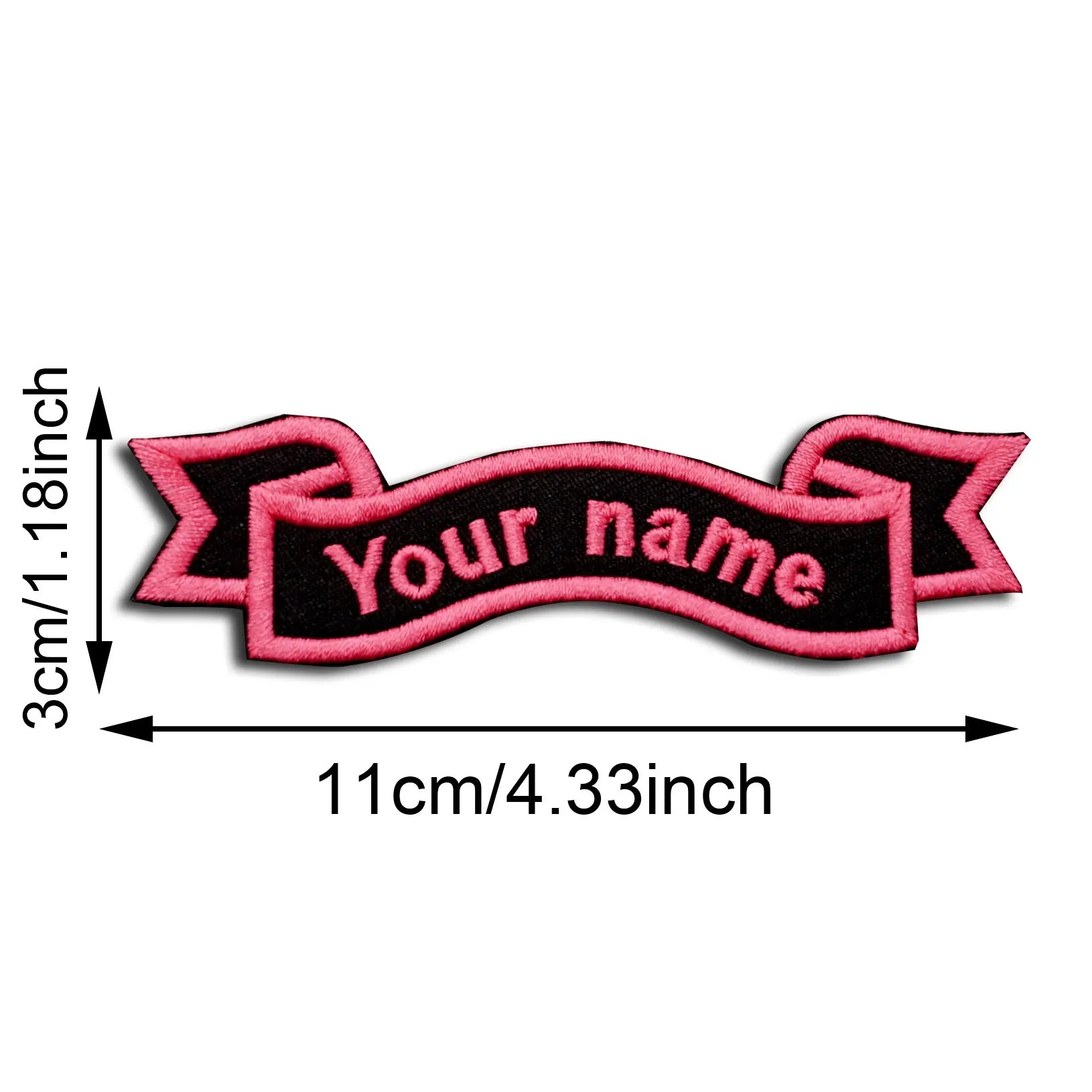 Custom Name Tags Embroidered Patches Personalized Text Badge with Iron on Backing