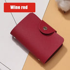 Business Card Holder Anti-theft ID Credit Card Holder Fashion Women's 24 Cards Slim PU Leather Pocket Case Coin Purse Wallet