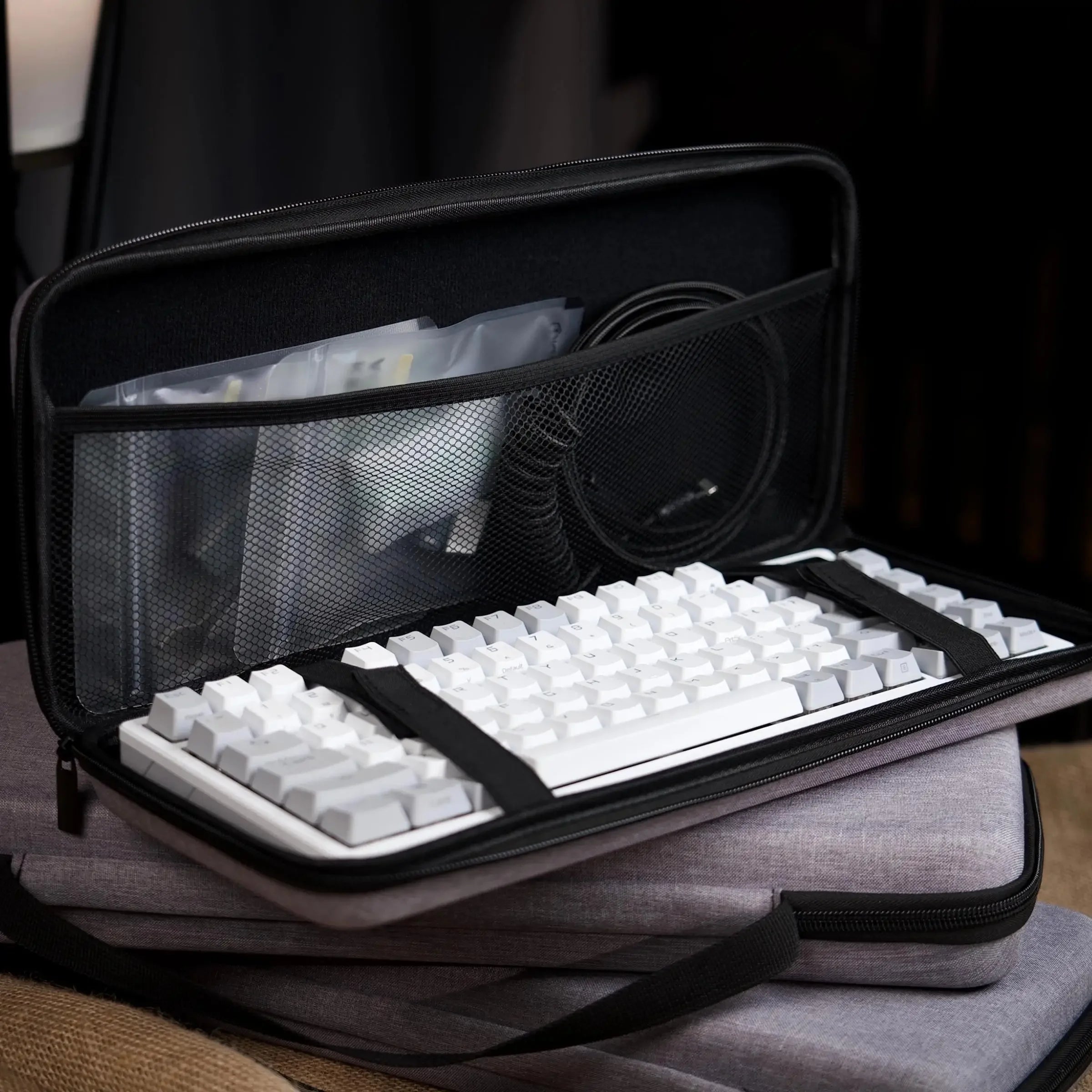 Keyboard Organizer Hard Case Keyboard Storage Bag Dustproof Protective Box 60 68 87 98 100 104 108 Mechanical Keyboard