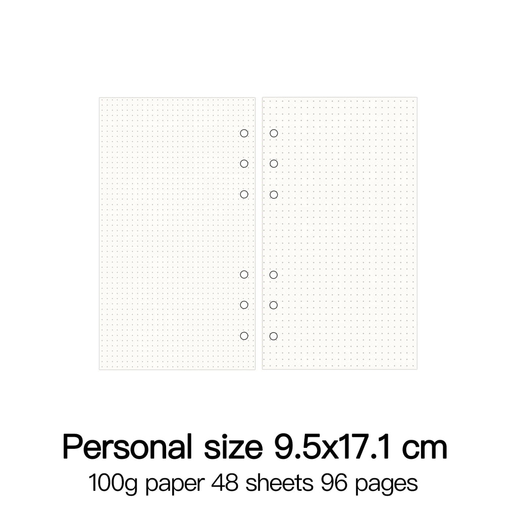 High Quality Ring Binder Notebook A5 Personal A6 A7 A8 Size Insert Refills Loose Leaf Spiral Diary Planner Inner Core 100g Paper