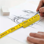 Mini Folding Ruler Keychain Portable Plastic Measuring Tape