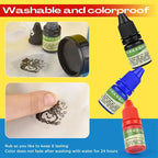 5ml Blue Red Black Ink Textile Clothes Ink Special Ink For Students Kids Name Stamp Printing On Clothing Waterproof Not Fade