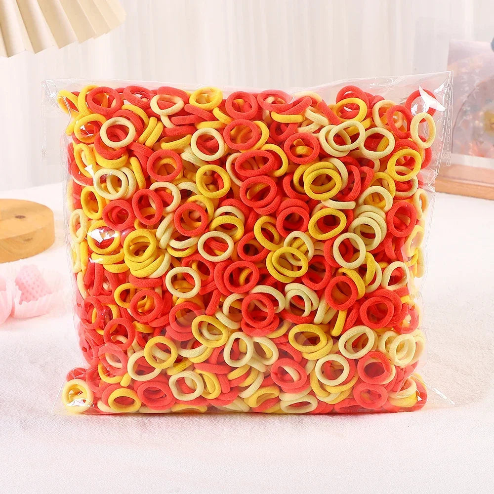 50/300/500 pcs Girls Colorful Elastic Hair Bands Ponytail Hold Hair Tie Rubber Bands Scrunchie Hair Accessories Bands for Girls