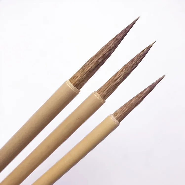 Long Hair Painting Fine Line Mixed Hair Brush Small Regular Script Calligraphy Painting Brush Scripture Copying Craft Supplies