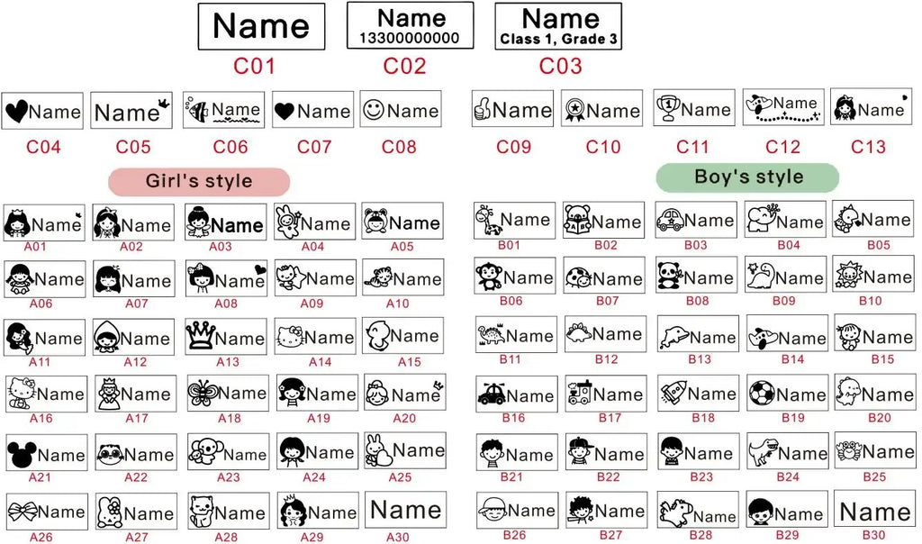Customized Arabic Hebrew Name Stamp Waterproof Seal Custom Teacher Signature Student Child Cloth Ink Stamp Selfing-inking Stamp