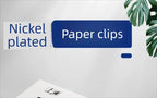 100Pcs Nickel-Plated Paper Clips Rust-Proof Thickened Office Supplies for Organizing And Binding