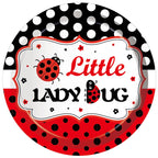 Insect Ladybug Party Disposable Tableware Sets Kids Birthday Plates Cups Napkins For Baby Shower Party Dinnerware Decoration