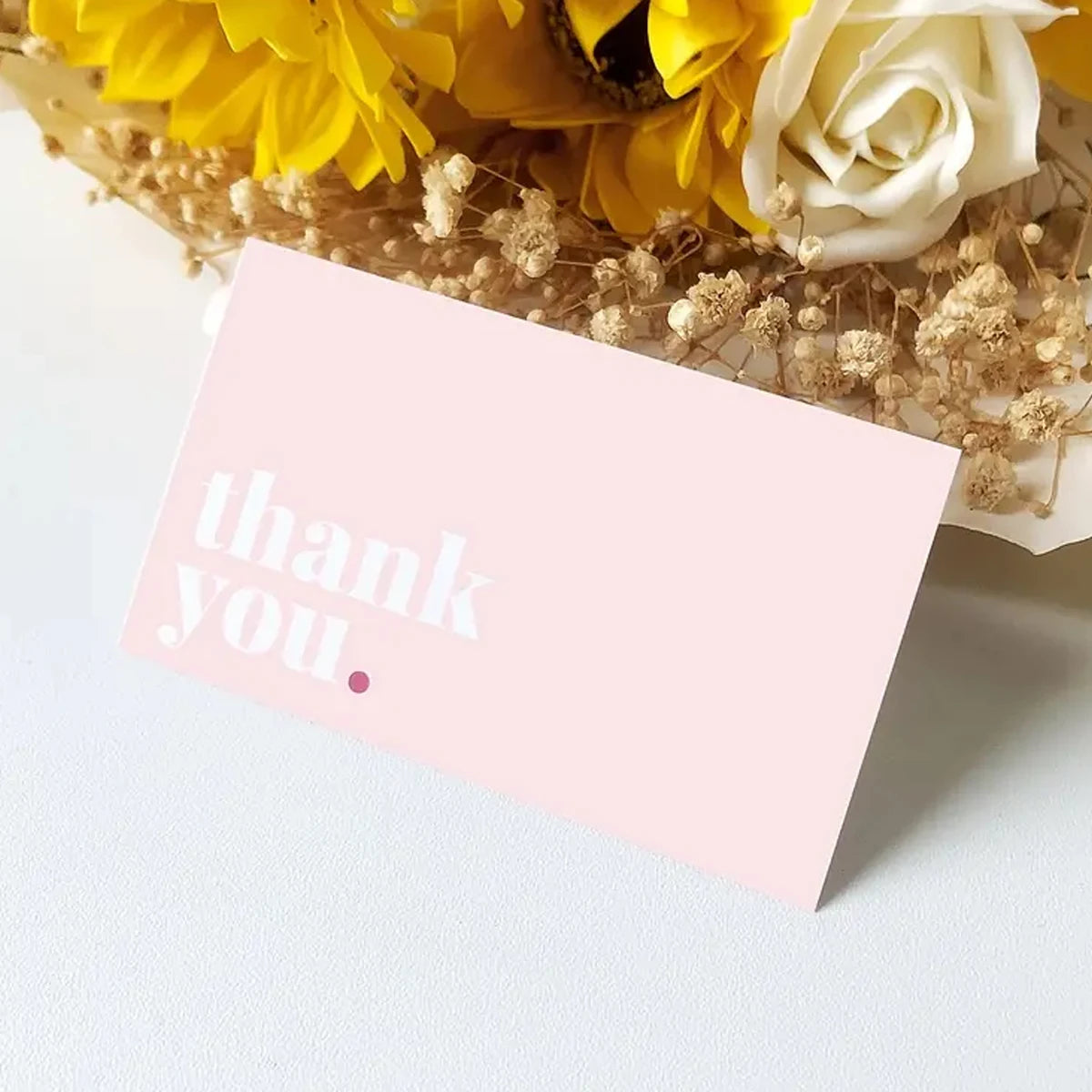 50pcs Thank You Card Small Business for  Wedding Party Baby Shower Card,Thank You Notes Thanksgiving ,Graduation Party 2025