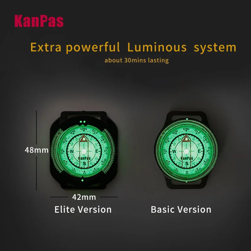 KANPAS WristBand Compass, Outdoor Magnetic Wrist Compass, Powerful Luminous Compass,South Hemisphere Available MAW-39-M/SKANPAS