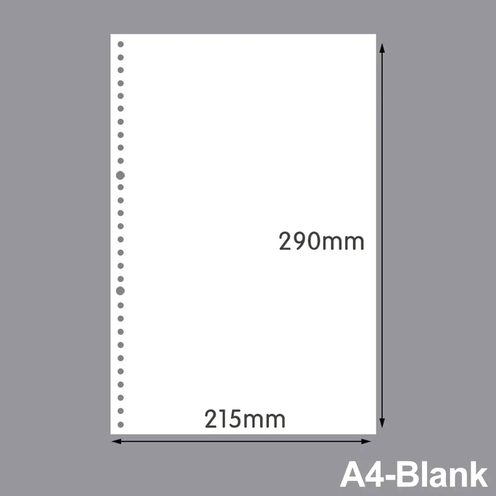 60 Sheets A4 A5 B5 Refill Spiral Binder Inner Page Notebook Loose Leaf Weekly Monthly To Do Line Grid Inside Paper Stationery