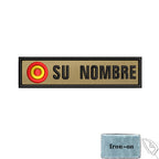 1PC 10cmX2.5cm Custom Name Flag Patch Badge Khaki Iron On Or Hook Loop Netherlands Russia Lithuania France Italy Spain Israel