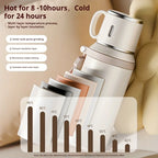 316 Stainless Steel Insulated Water Bottle with Cup Portable Vacuum Flask for Outdoor Activities Handheld Tumbler Keep 24Hr Cold