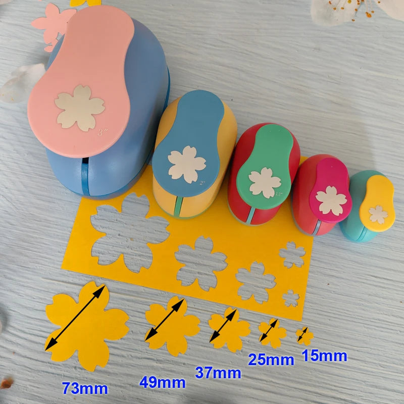 49mm 37mm 2.5cm 1.6cm Sakura Petal Craft Hole Punch Scrapbooking School Paper Puncher EVA Cutting Tool Child DIY Cutter