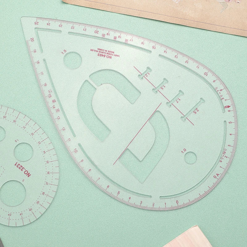 KRABALL Sewing Ruler Set Measure Patchwork Tailor French Curve Ruler for Fabric Drawing Template DIY Sewing Accessories Tool