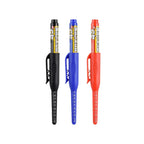 45mm Waterproof Deep Hole Marker Pens Long Nib Head Carpenter Pen Black/Blue/Red Ink for Multi-Purpose Woodworking Hand Tools
