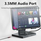 Blueendless Ipad Stand USB C Hub 4K 60HZ HD Type-C 100W PD SD/TF Slot Reader USB 3.0 5Gbps 9 In 1 Type-C Hub Ipad Holder