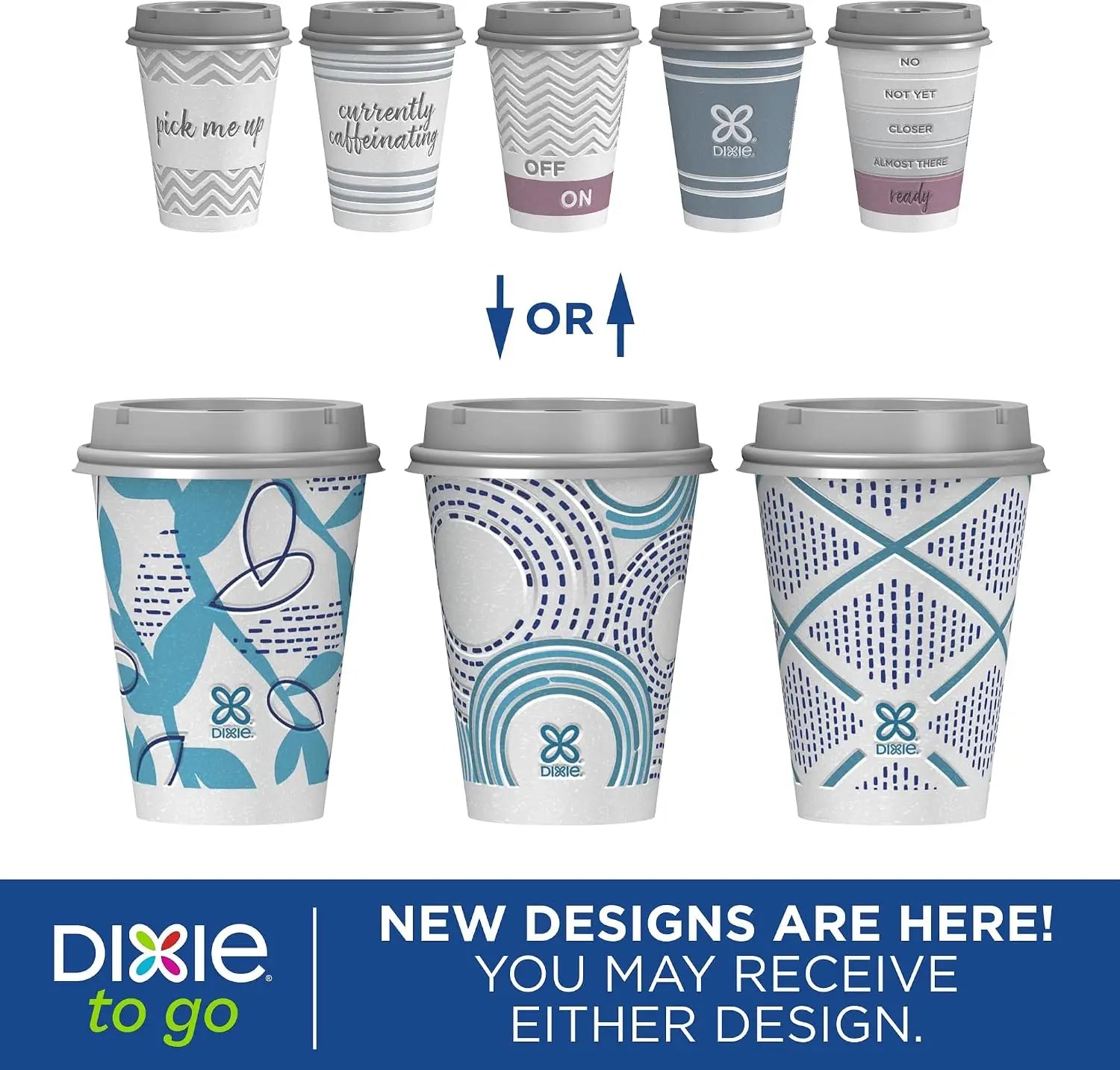 12 Oz Insulated Disposable Paper To‑Go Cups 14 Pack with Lids, Non‑Slip Leak‑Resistant Plant‑Based Travel Cups for Hot Cold Drinks
