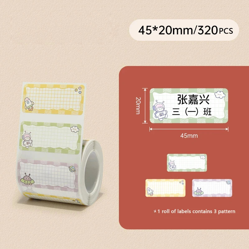 Original Niimbot B21/B3S/B1/B203 Colorful White Transparent Label Sticker  Self-adhesive Waterproof  Price Tag Thermal Paper