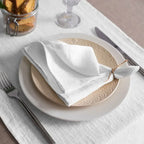 High Quality 100% Linen Napkins Restaurant Wedding Dinner Solid Color Cloth Pure Linen Classical Custom Home Table Napkin