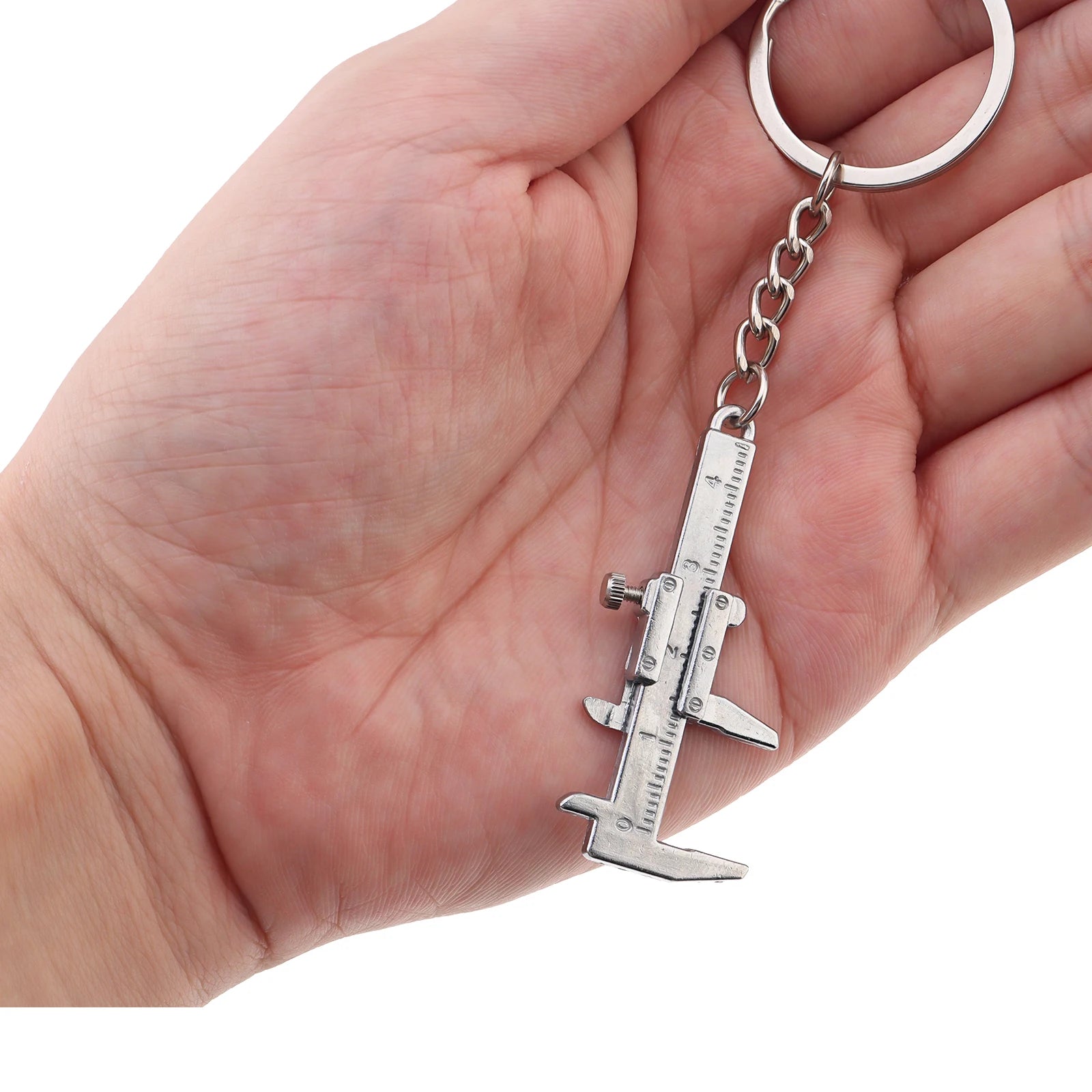 0-40mm Portable Mini Zinc Alloy Vernier Caliper with Chain Keychain and 1mm Accuracy for Measurement