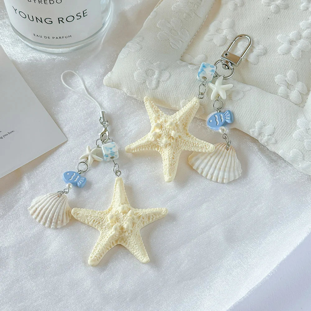 Cute Clouds Star Colourful Mobile Phone Strap Short Wrist Strap Charm Keychain Camera Chain Lanyard Universal Phone Case Lanyard