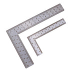 Stainless Steel L Square Ruler Measuring Tool High-Accuracy Metal Ruler Small Frame Double-Sided Mini Ruler Educational