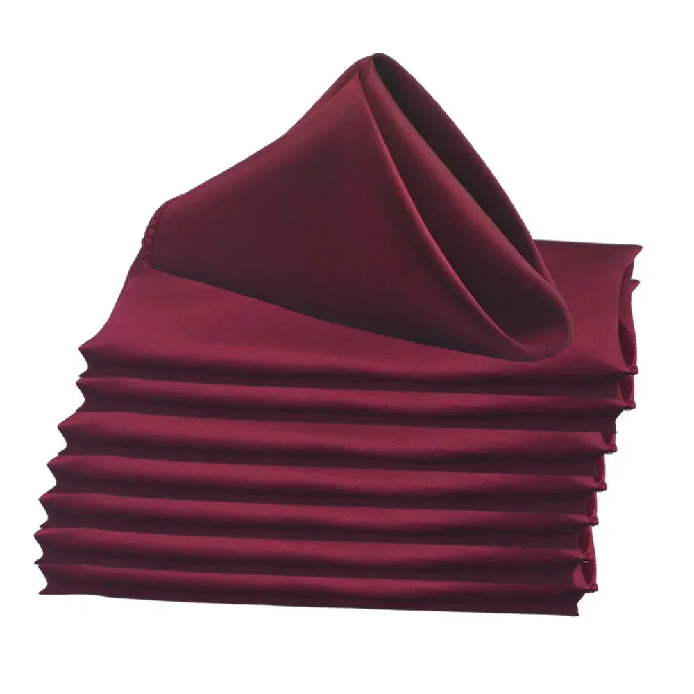 30pcs Satin Square 30cm Napkins Handkerchief Table Dinner Napkin For Wedding Party Decoration Birthday Christmas Cloth Tea Towel