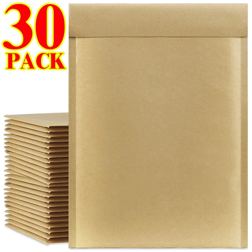 Kraft Bubble Mailers Self-Seal Mailing Envelopes Bubble Padded Mailer Package Shipping Bags for Card Jewelry Electronic Products