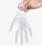 100pcs Transparent disposable latex gloves, suitable for kitchens, bathrooms, pet care, beauty, hair care and hotels, etc