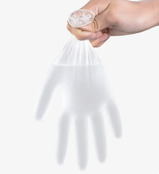 100pcs Transparent disposable latex gloves, suitable for kitchens, bathrooms, pet care, beauty, hair care and hotels, etc