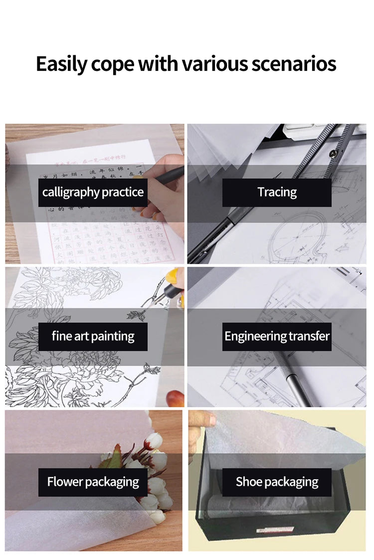 Tracing Paper Translucent Craft Copying Calligraphy Drawing Writing Sheet Writing Sketching Painting Art Supplies Student A4/A3