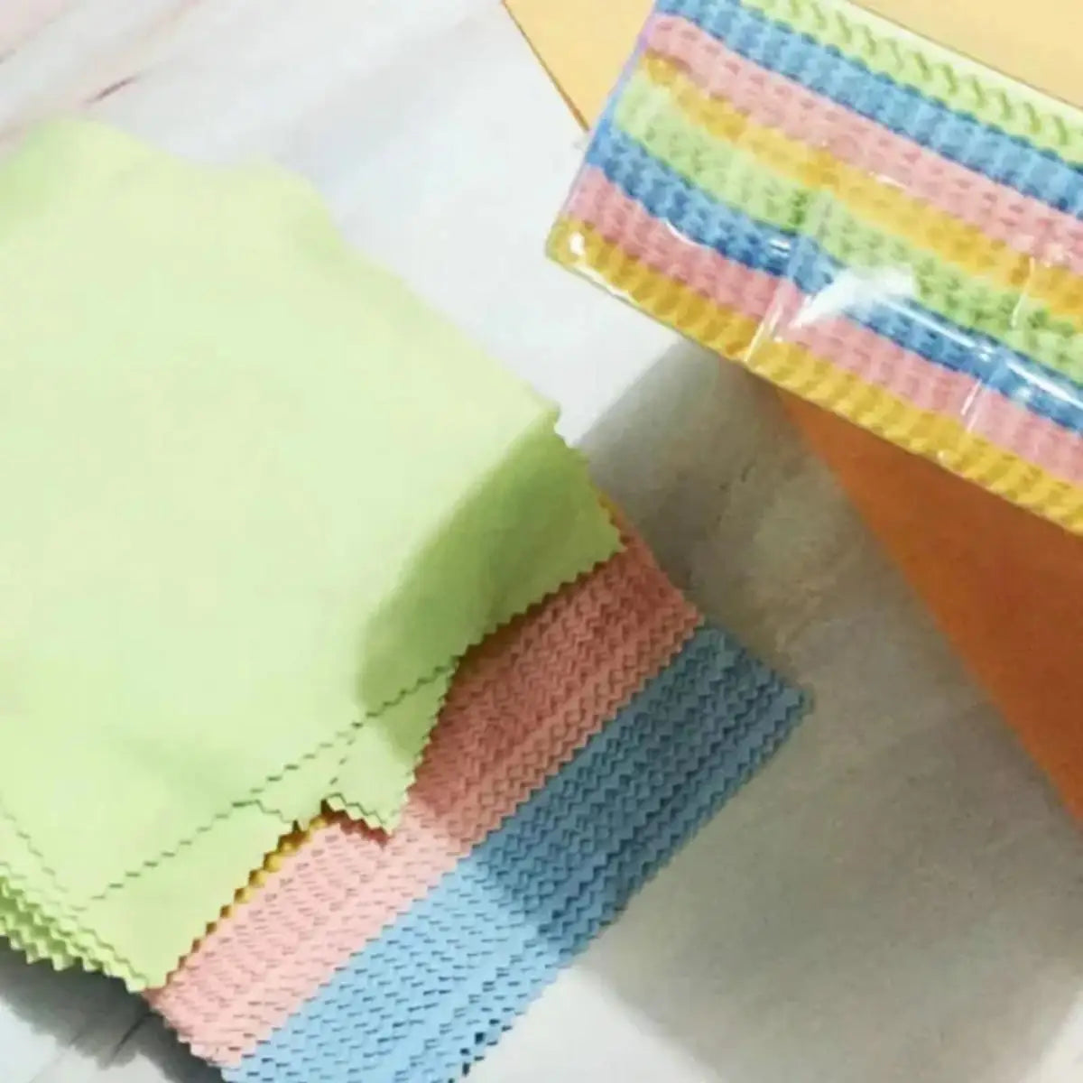 10/20/50/100pcs Chamois Glasses Cleaner Jewelry Care Wipe Cleaning Cloth Microfiber For Glasses Lens Phone Screen(Random Color)