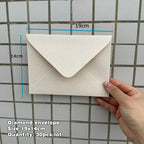 30pcs/lot Thickened Linen Texture Pattern 17.5x12.5cm White Envelope Retro for Invitations Postcards Wedding Business Letters