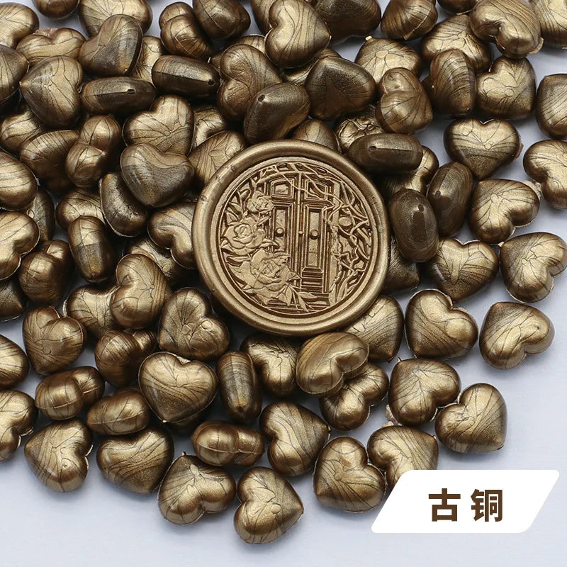 100pcs Heart-Shaped Sealing Wax Beads for Wax Seal Stamp, Great For Embellishment Of Card Envelope, Wedding Invitation