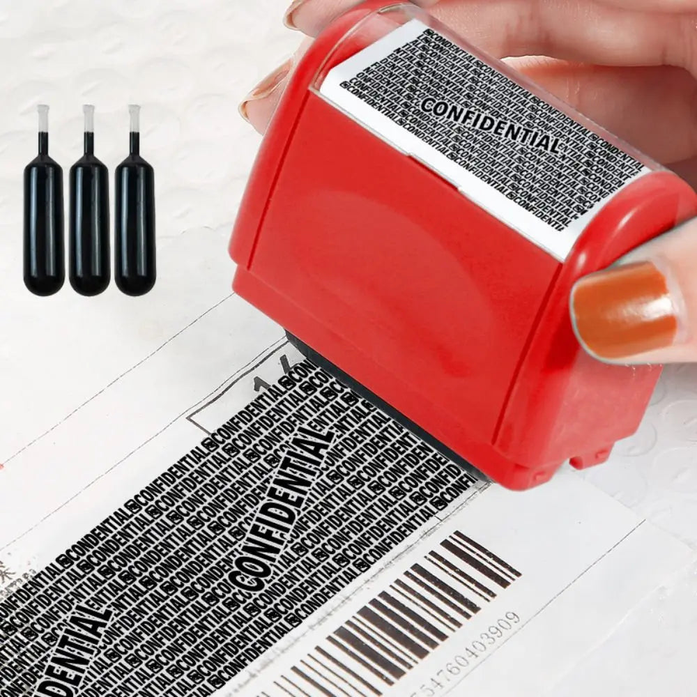 Leakproof Identity Theft Protection Roller Stamp Roller Stamp Portable Identity Stamp Roller Ink Refill Hide ID