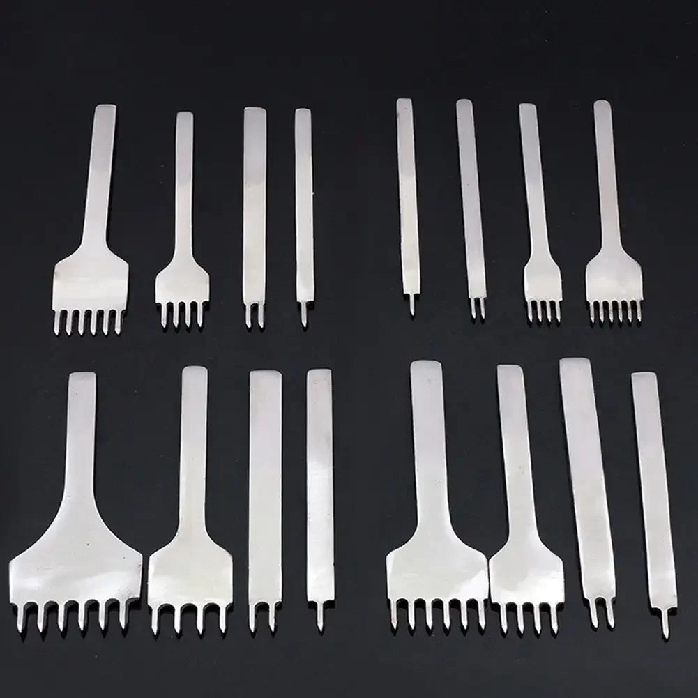 DIY Leather Craft Punching Hole Tool Leather Stitching Sewing Punches 1+2+4+6 Leather craft Spacing Punch Tools 3/4/5/6mm