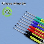 8Pcs 45mm Waterproof Long Head Nib Deep Hole Markers Pen Tile Carpenter Pen Multi-purpose for Woodworking Black/Blue/Red Ink